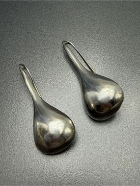 Sterling Teardrop Drop Earrings -  18 grams